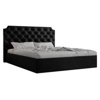 POLSTERBETT Tybilla 160/200 cm in Schwarz – mit Bettkasten und luxuriösem Stil - Schwarz, Holz/Holzwerkstoff (160/200cm) - AX Living