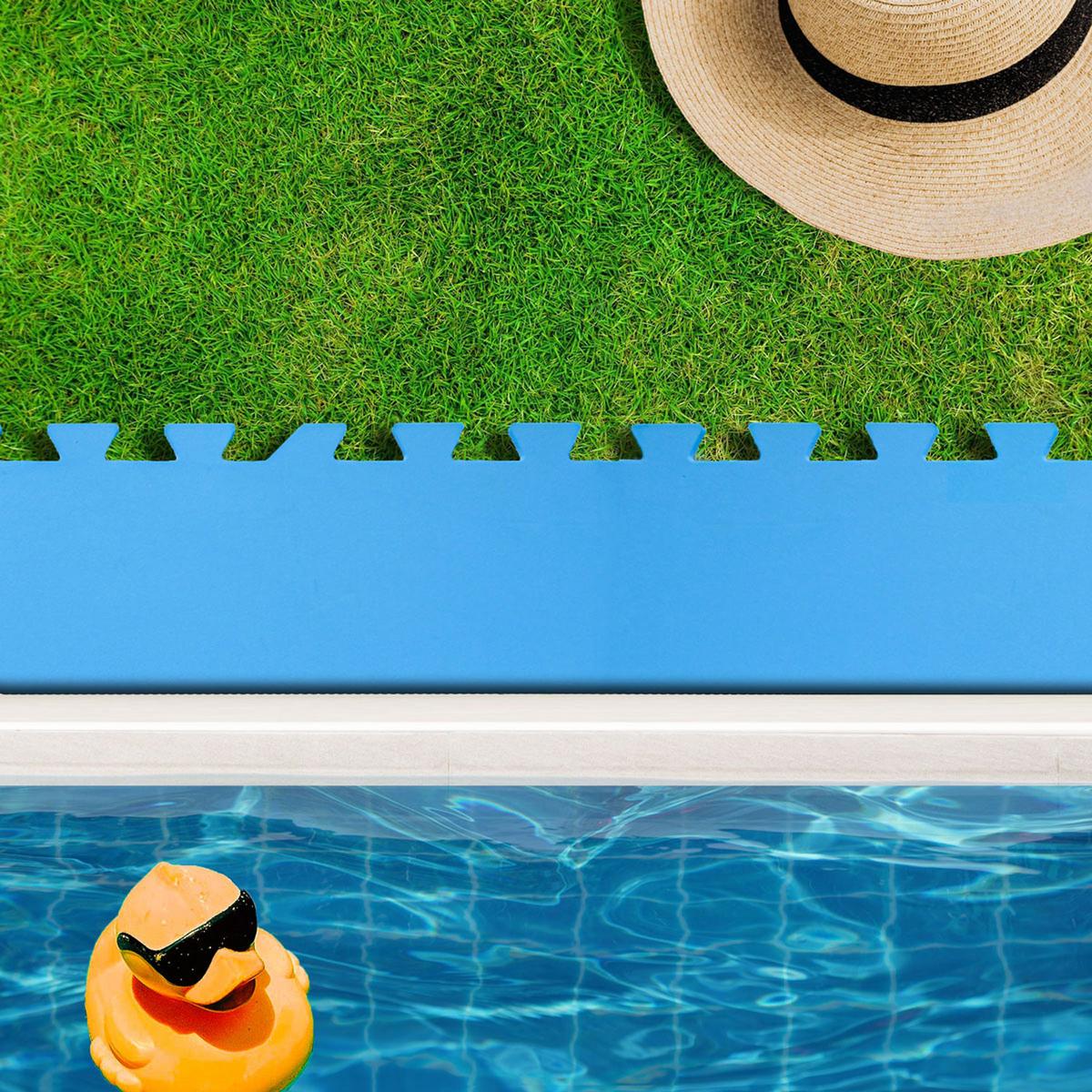 POOLMATTEN 1,9m² 8 EVA Matten 50 cm Blau - Blau, Kunststoff (50/50cm) - eyepower