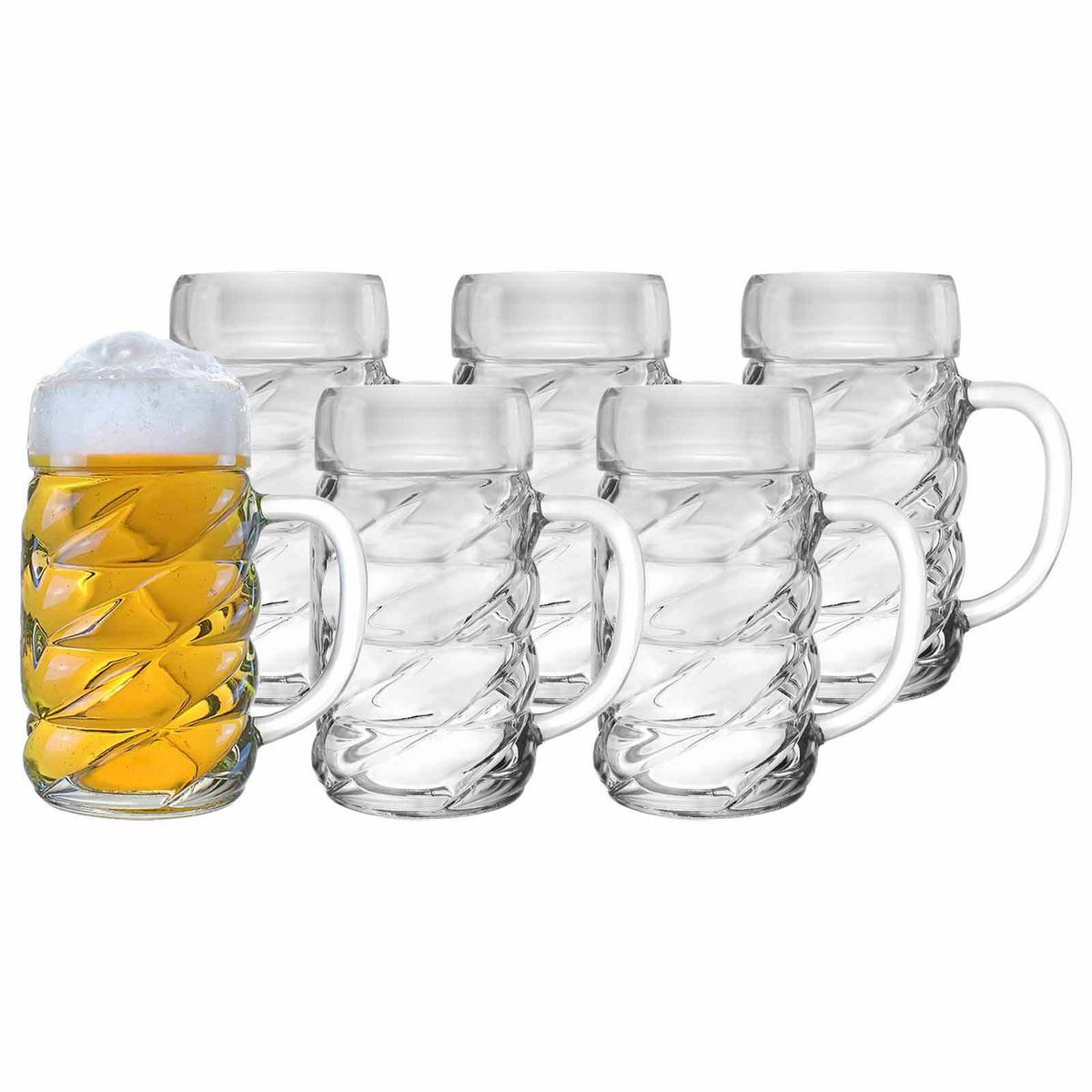 BIERKRÜGE Diamond transparent 0,5 l & 1 l 12er Set - Transparent, Glas (0.001L) - Stölzle Lausitz