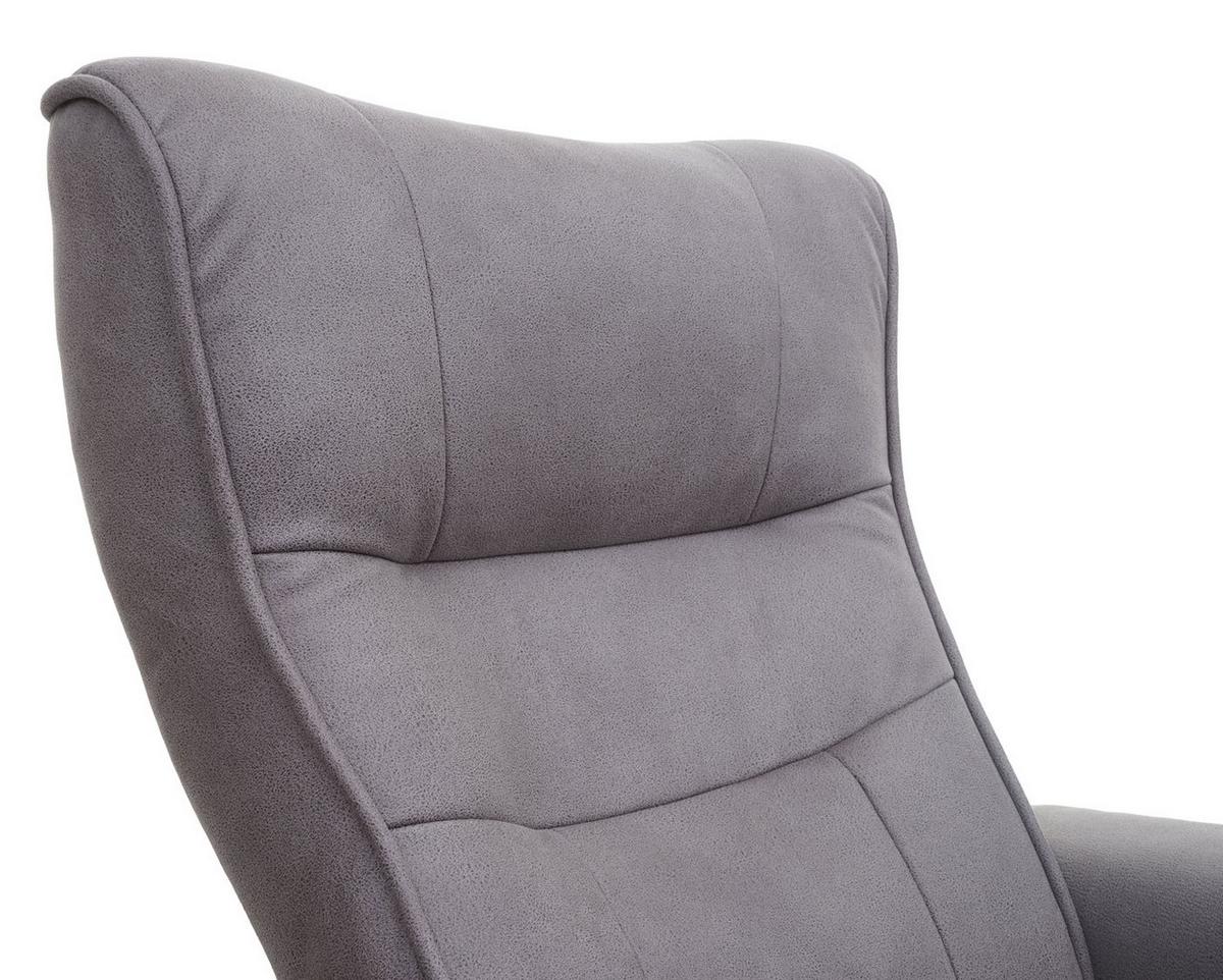 RELAXSESSEL MIT HOCKER Hellgrau - Hellgrau, Textil (85/104/117cm) - MCA