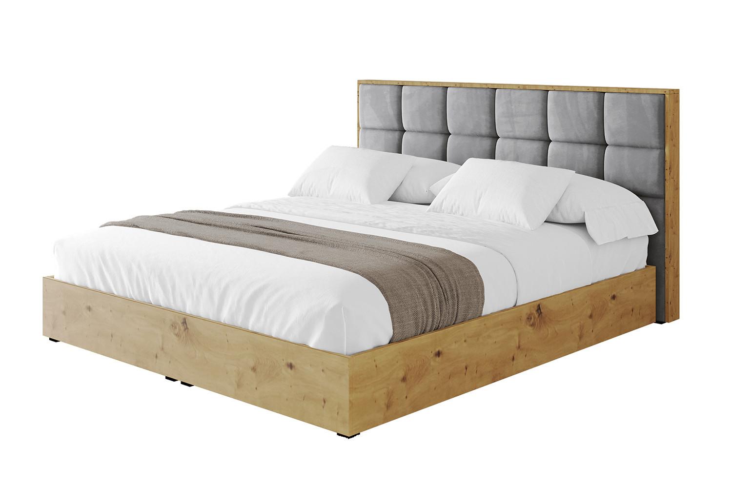 POLSTERBETT mit Bettkasten und Lattenrost, Bett mit Matratze H3/H4 - ENZO2 180x200 Grau - Grau, Holzwerkstoff/Textil (180/200cm) - ALTDECOR