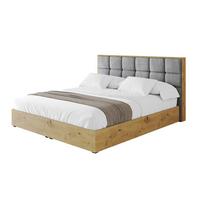 POLSTERBETT mit Bettkasten und Lattenrost, Bett mit Matratze H3/H4 - ENZO2 180x200 Grau - Grau, Holzwerkstoff/Textil (180/200cm) - ALTDECOR