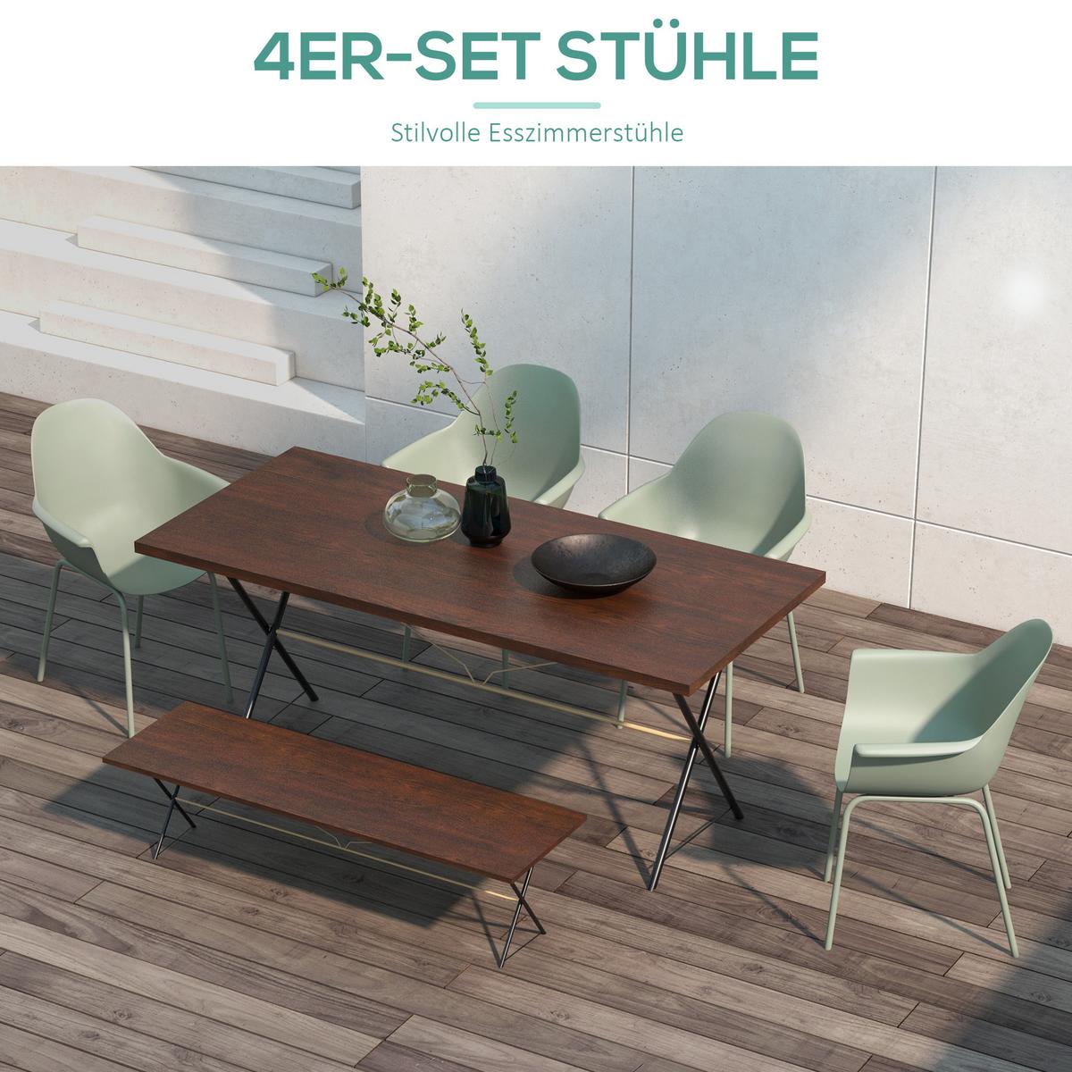 GARTENSTUHL, Stahl, Kunststoff, Grün - Grün, Metall (55/84/59cm) - Outsunny