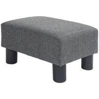 SITZHOCKER Hocker mit Leinenoptik, Dunkelgrau - Dunkelgrau, Kunststoff (30/24/40cm) - HOMCOM