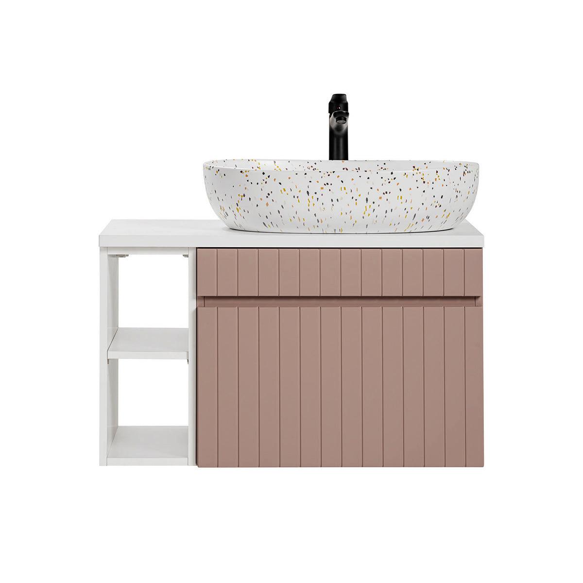 WASCHTISCH 80.4cm Zelie Rose - Rosa, Holzwerkstoff (80.4/48/46cm) - Petits-meubles