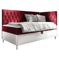 BOXBETT Filip Junior 3, Seite zum Öffnen des Bettkastens: Rechts - H3 - Rot/Weiß, Holz (100/200cm) - MIRJAN24