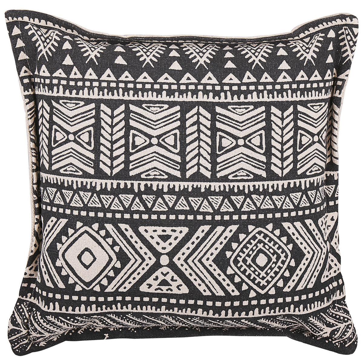 DEKOKISSEN 2er-Set Schwarz 45/45 cm Sirvan - Schwarz, Naturmaterialien/Textil (45/45cm) - Beliani