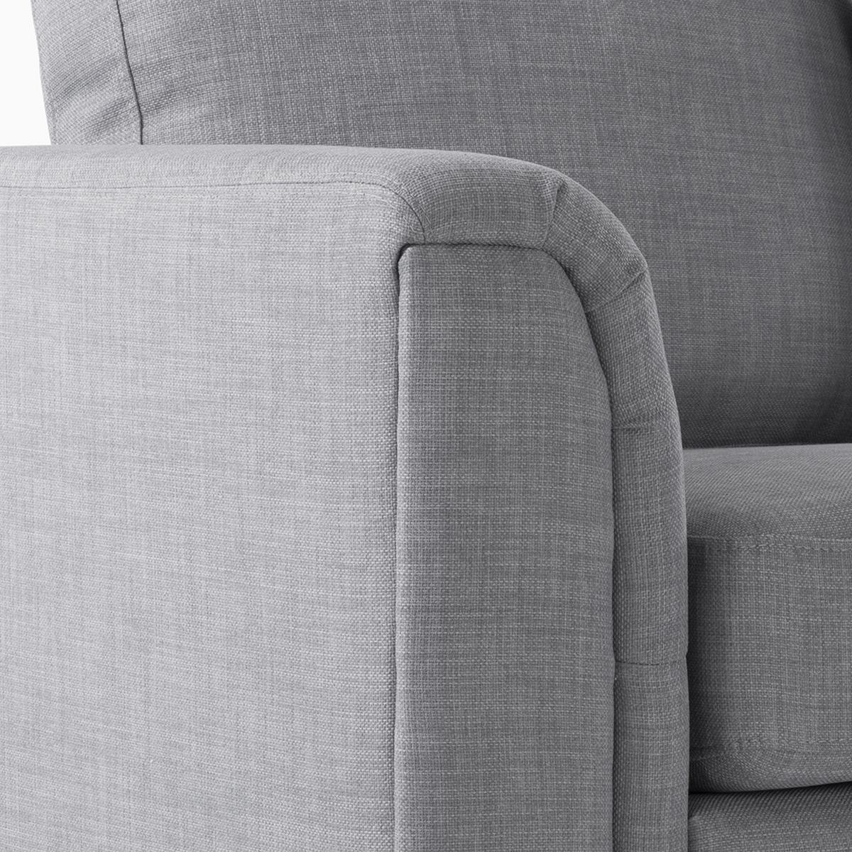 4-SITZER-ECKSOFA Polyester Grau rechtsseitig Oslo - Hellgrau, Textil (270/151cm) - Beliani