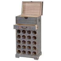 WEINREGAL Grau - Grau, Holz (48/94/31cm) - MCW