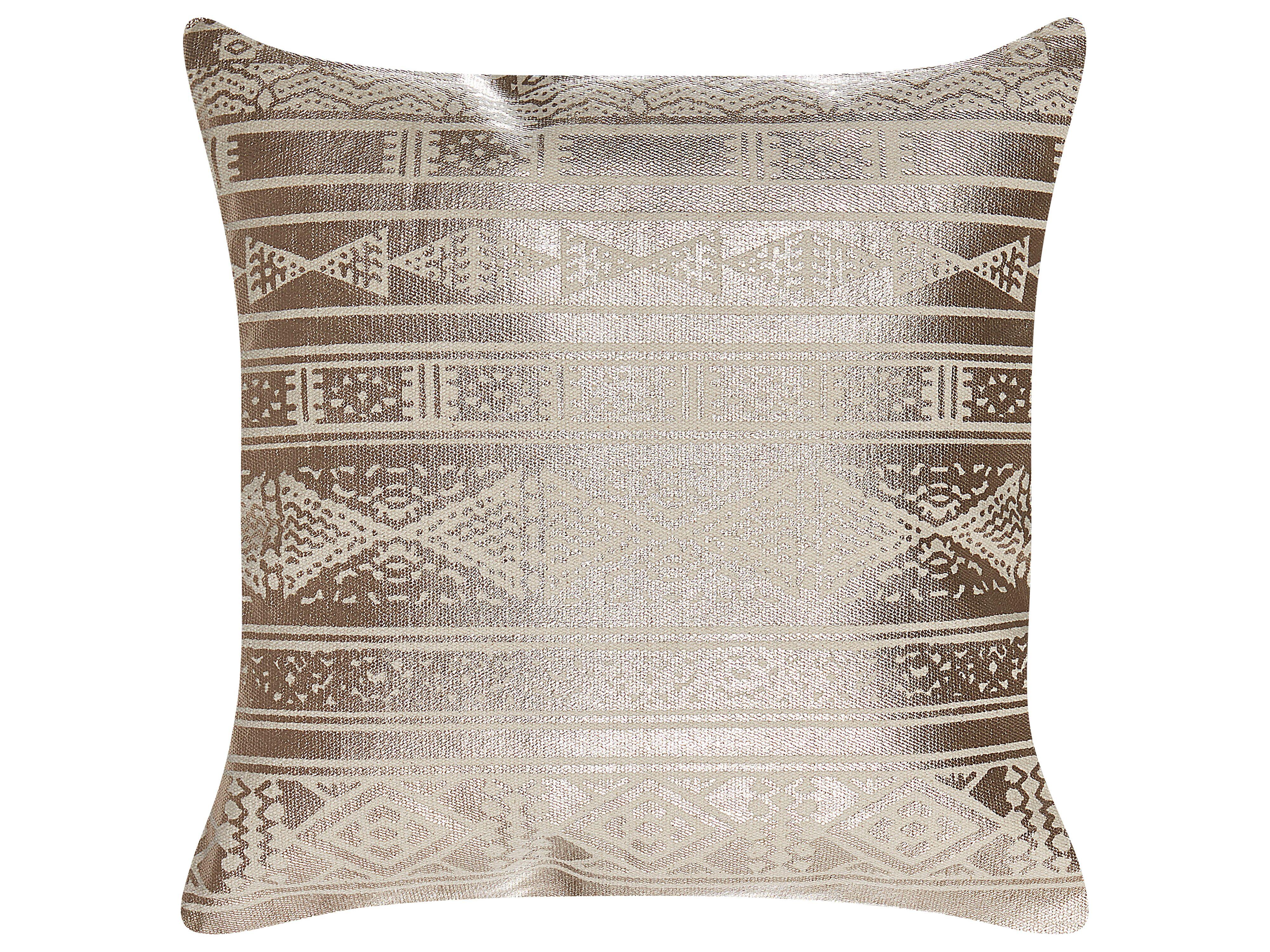 DEKOKISSEN Roségold 50/50 cm Oujda - Roségold, Naturmaterialien/Textil (50/50cm) - Beliani