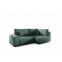ECKSOFA Arona Mit Schlaffunktion - Grün, Holzwerkstoff/Textil (253/148cm) - Fun Möbel