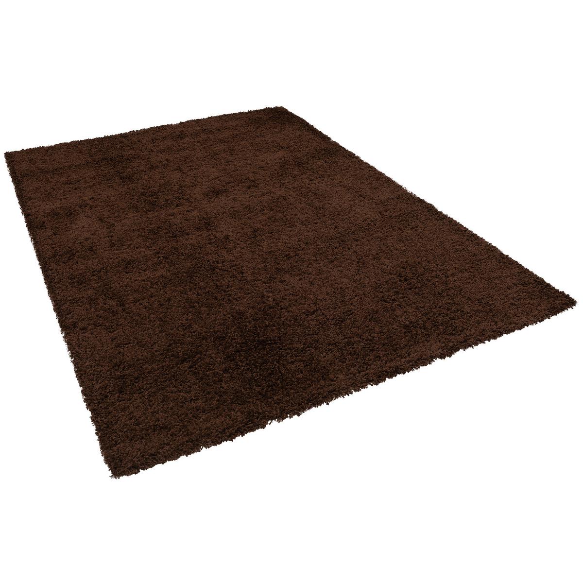 HOCHFLOR LANGFLOR SHAGGY TEPPICH FLUFFY - Dunkelbraun, Textil (160/230cm) - Pergamon