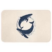 WC-VORLEGER Wale - Spritzer - Kreis - Dunkelblau Toilettenvorleger 60x40 cm - Dunkelblau, Textil (60/1cm) - OnlyWow