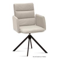 ARMLEHNSTUHL drehbar (6er-Set) Delila 52x92x60 Schwarz/Natur - Schwarz/Naturfarben, Kunststoff (60/92/52cm) - 58aufmkessel