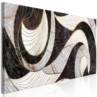 KUNSTDRUCK Schwarz 135/45 cm - Schwarz/Grau, Textil (135/45cm) - KUNSTLOFT