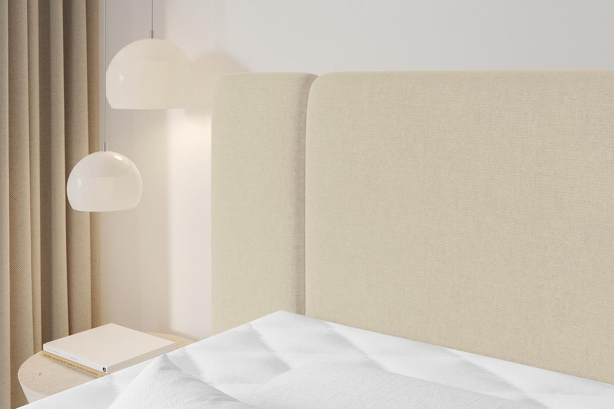 BOXSPRINGBETT mit Matratze H3/H4 - EVON KING Zanozek - 180x200 cm Beige - Champagner, Holzwerkstoff (180/200cm) - ALTDECOR