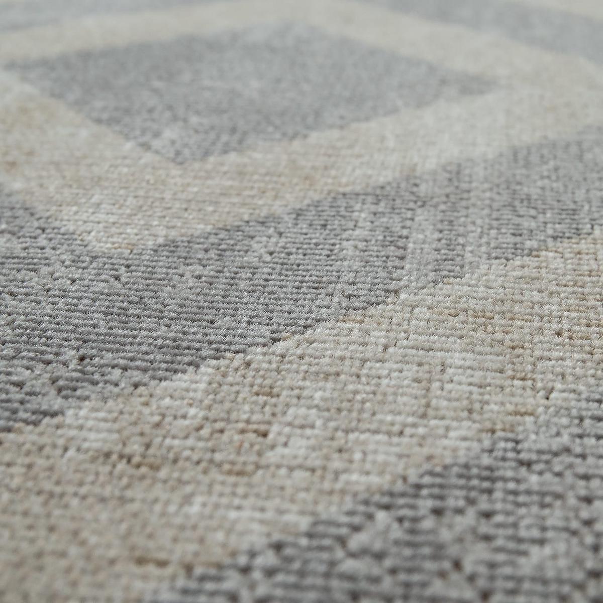 FLACHWEBTEPPICH, mit Rautenmuster, Grau, 60 x 100 cm - Grau, Textil (100/60cm) - KADIMA DESIGN