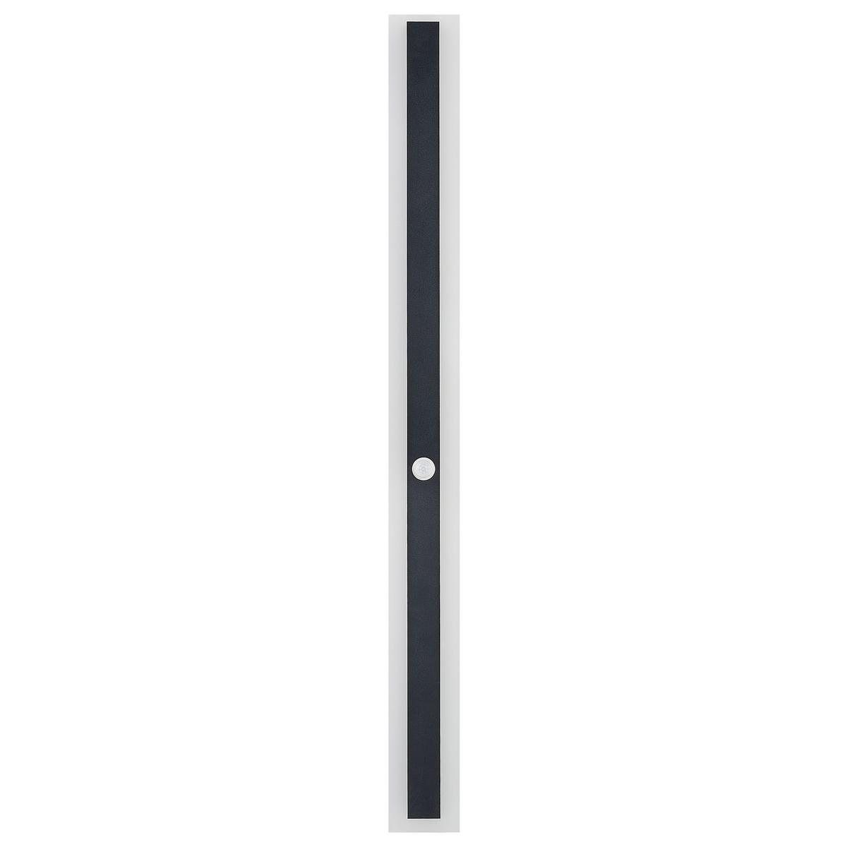 AUSSENWANDLEUCHTE Savane 4/9/100 cm - Schwarz, Metall (9/100/4cm) - Beliani