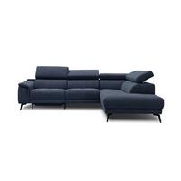 ECKSOFA FIERO 5-Sitzer mit 1 Relaxfunktion, dunkelblau - Dunkelblau, Holzwerkstoff/Textil (290/228cm) - Wozimo