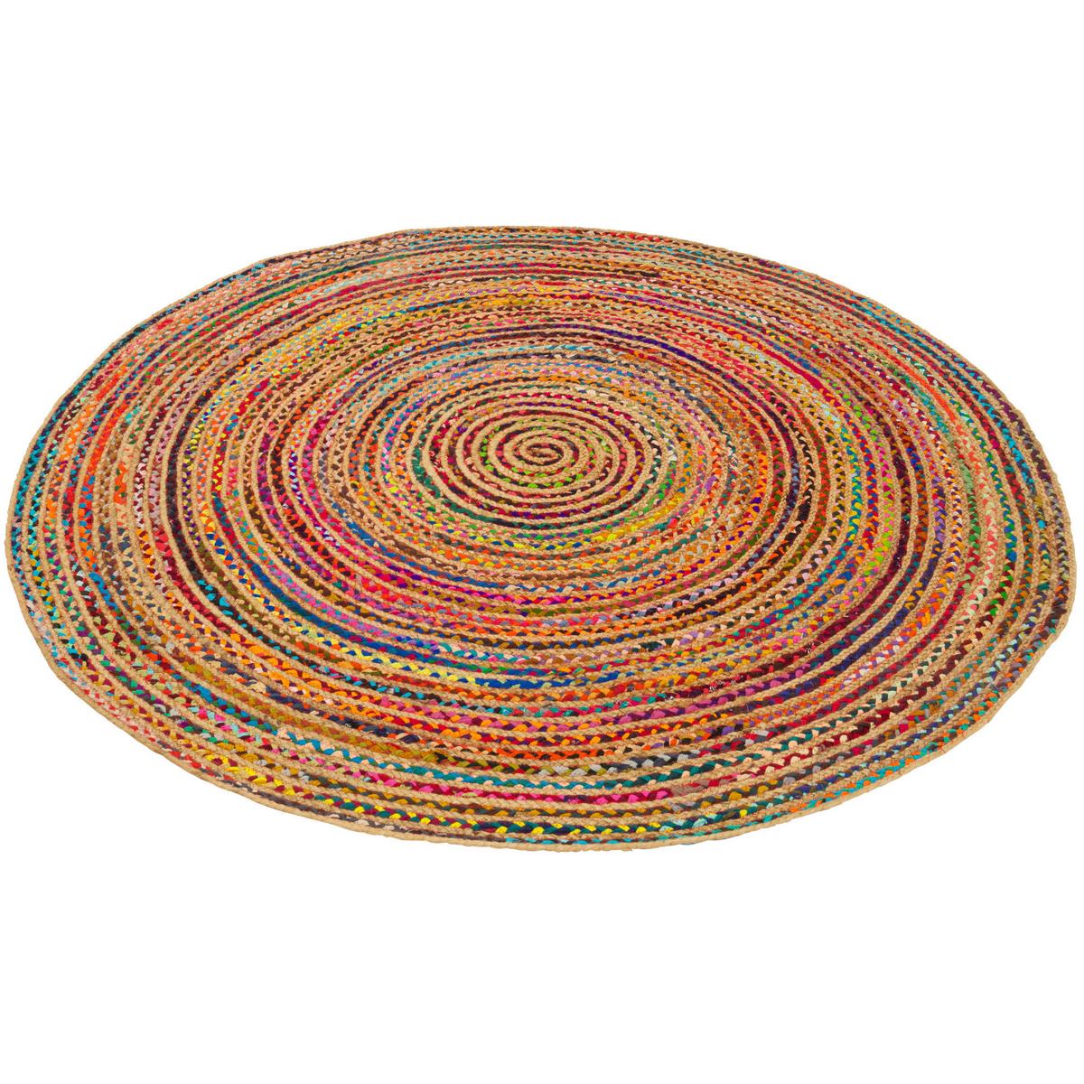 TEPPICH JUTE BAUMWOLLE SALSA - Multicolor, Textil (160/160cm) - Pergamon
