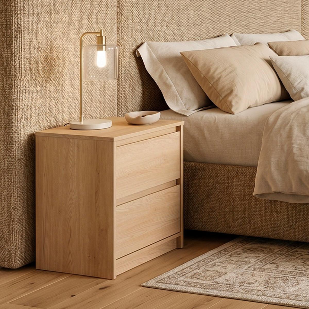 NACHTTISCH Beck Holz - Braun, Holzwerkstoff (47.2/61.1/39.8cm) - Petits-meubles