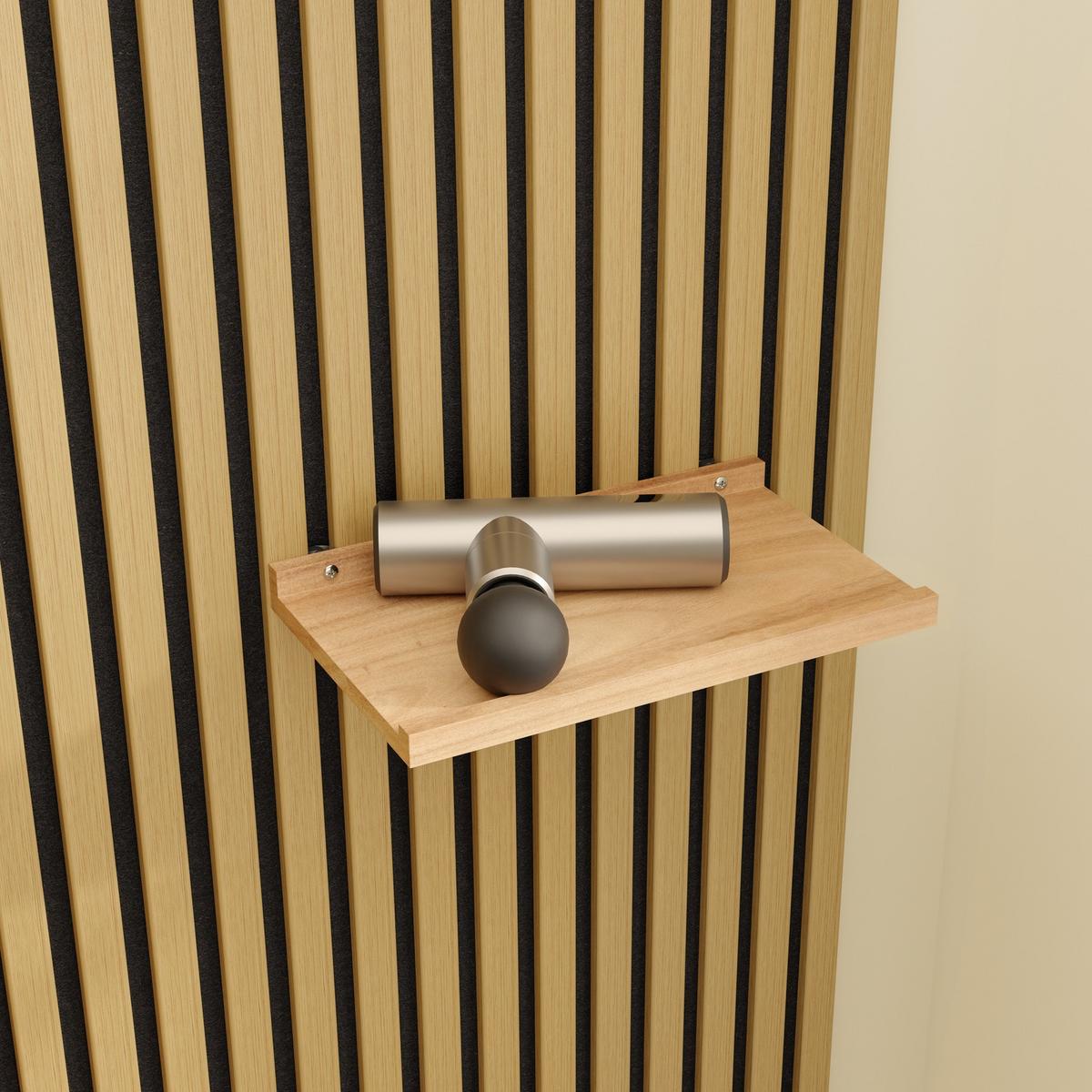 WANDPANEEL mit Regalen und Haken FHK40-N - Naturfarben, Holzwerkstoff (19/120/120cm) - SoBuy