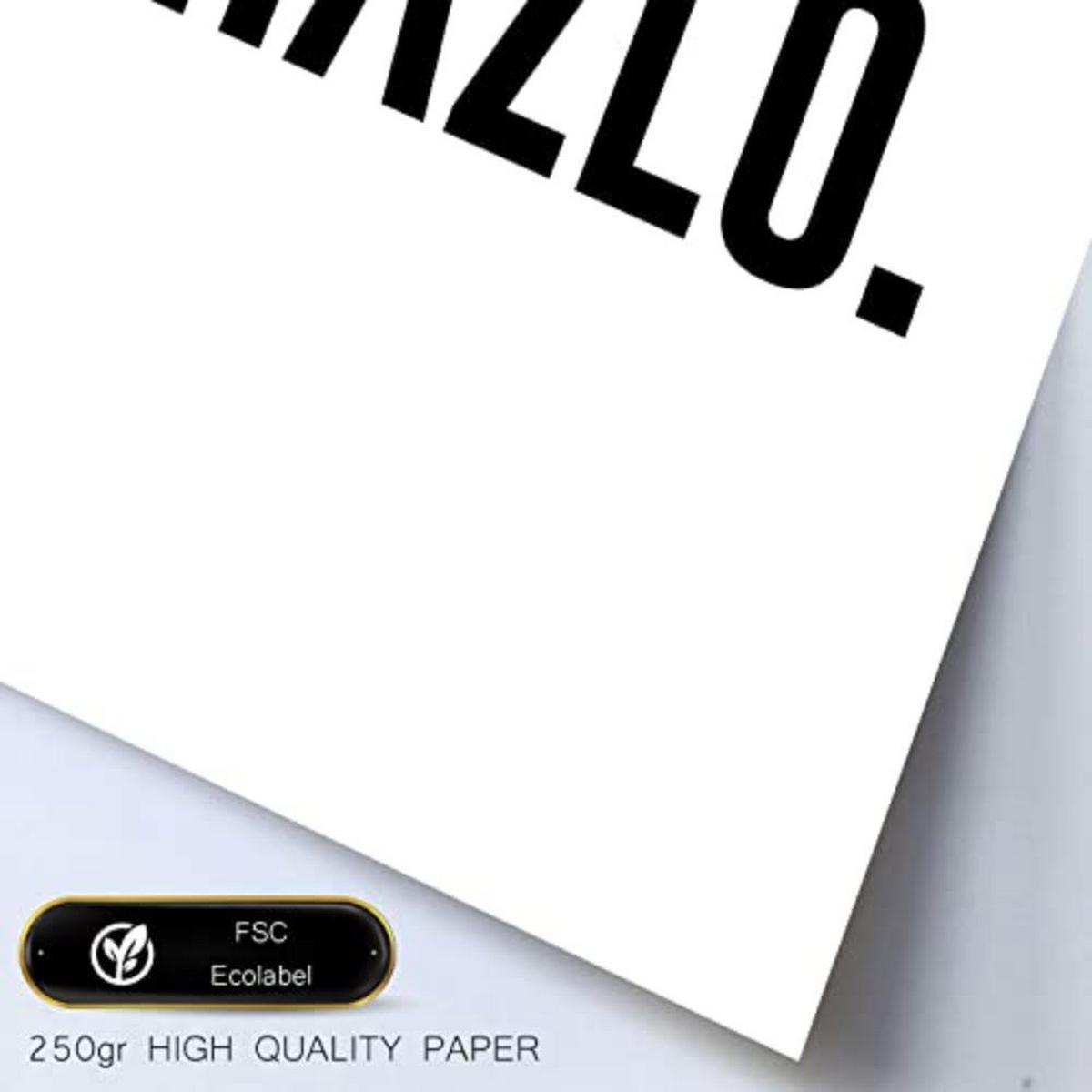 POSTER Set mit 4 Leidenschaft TypografieStil A4 Rahmenlos - Klar, Papier (29.7/3cm) - Nacnic