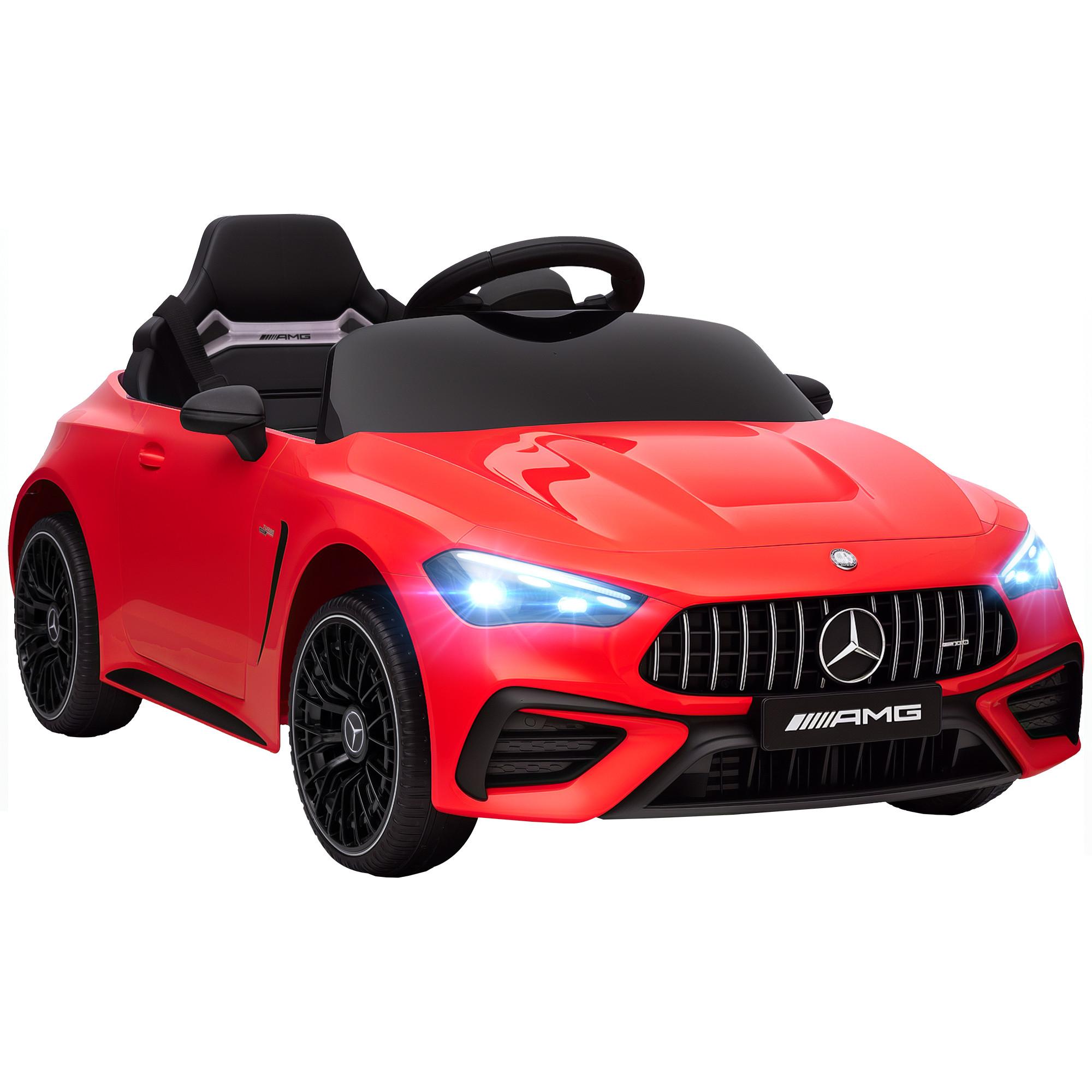 KINDER-ELEKTROAUTO 2 x 12V Kinderauto mit Musik, MP3, Sanftem Start/Stopp - Rot, Kunststoff (99/55/43cm) - AIYAPLAY