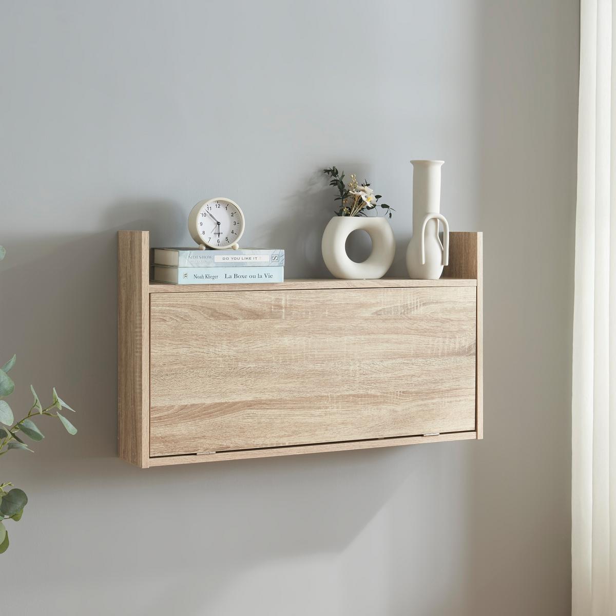 WANDSCHREIBTISCH Rautalampi - Eichefarben, Holzwerkstoff (83/48/14.5cm) - [en.casa]