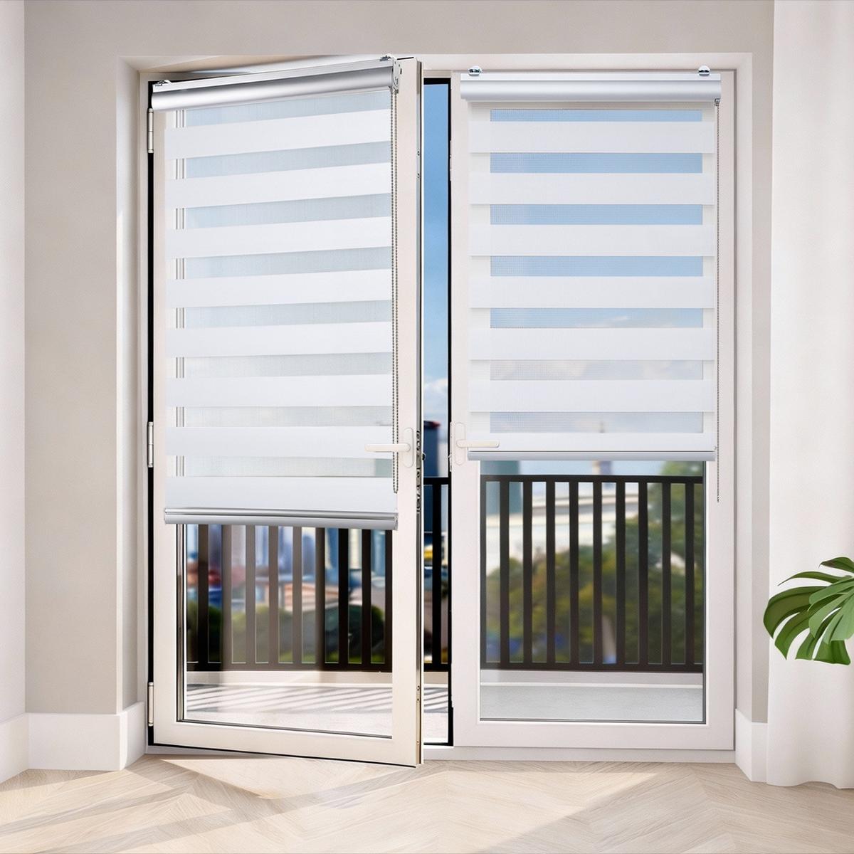 DOPPELROLLO Plus Easyfix Weiß 100x250 - Weiß, Kunststoff (100/250/1cm) - STORESDECO