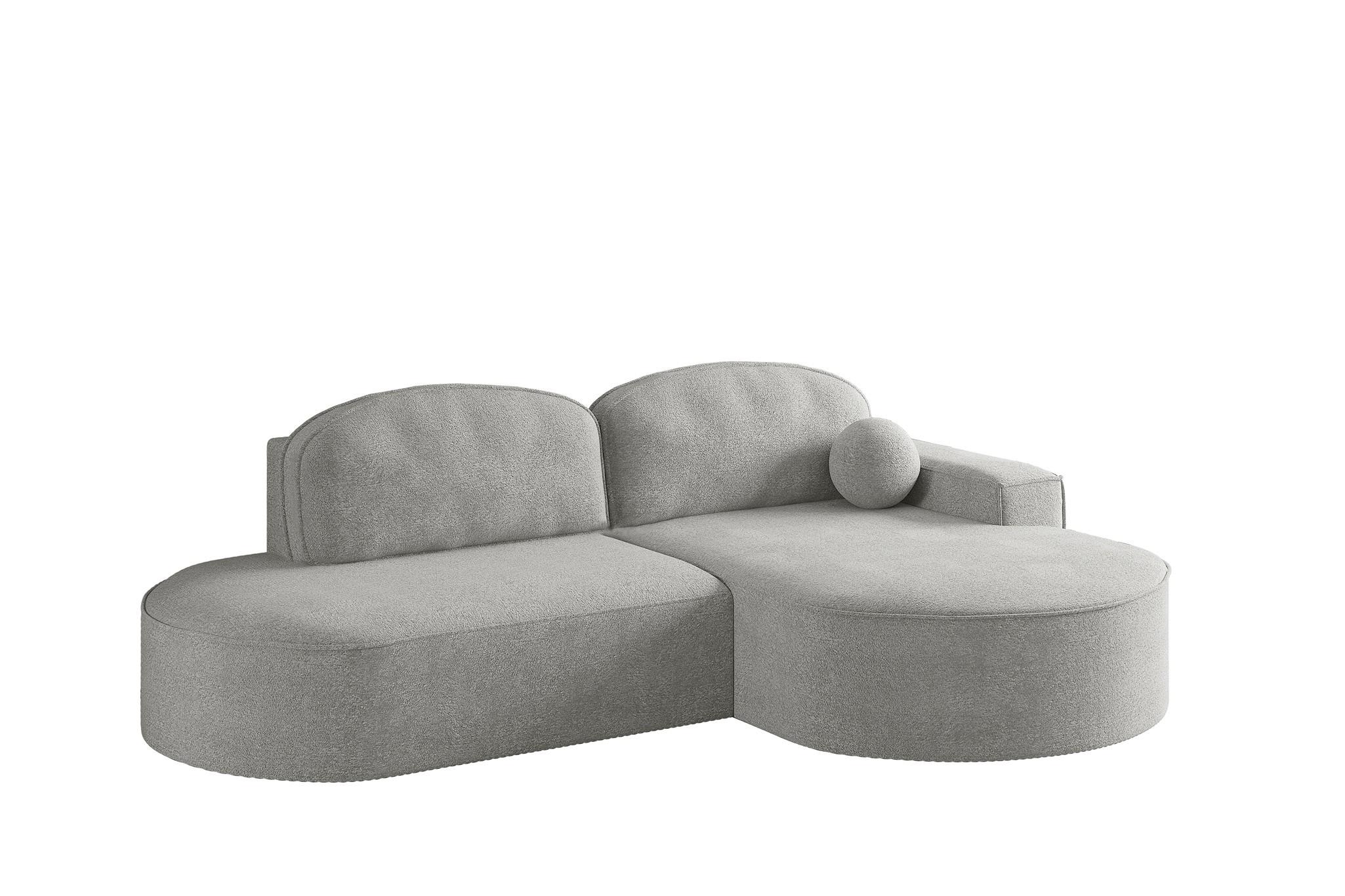 ECKSOFA Girona Mit Schlaffunktion - Grau, Holzwerkstoff/Textil (278/179cm) - Fun Möbel