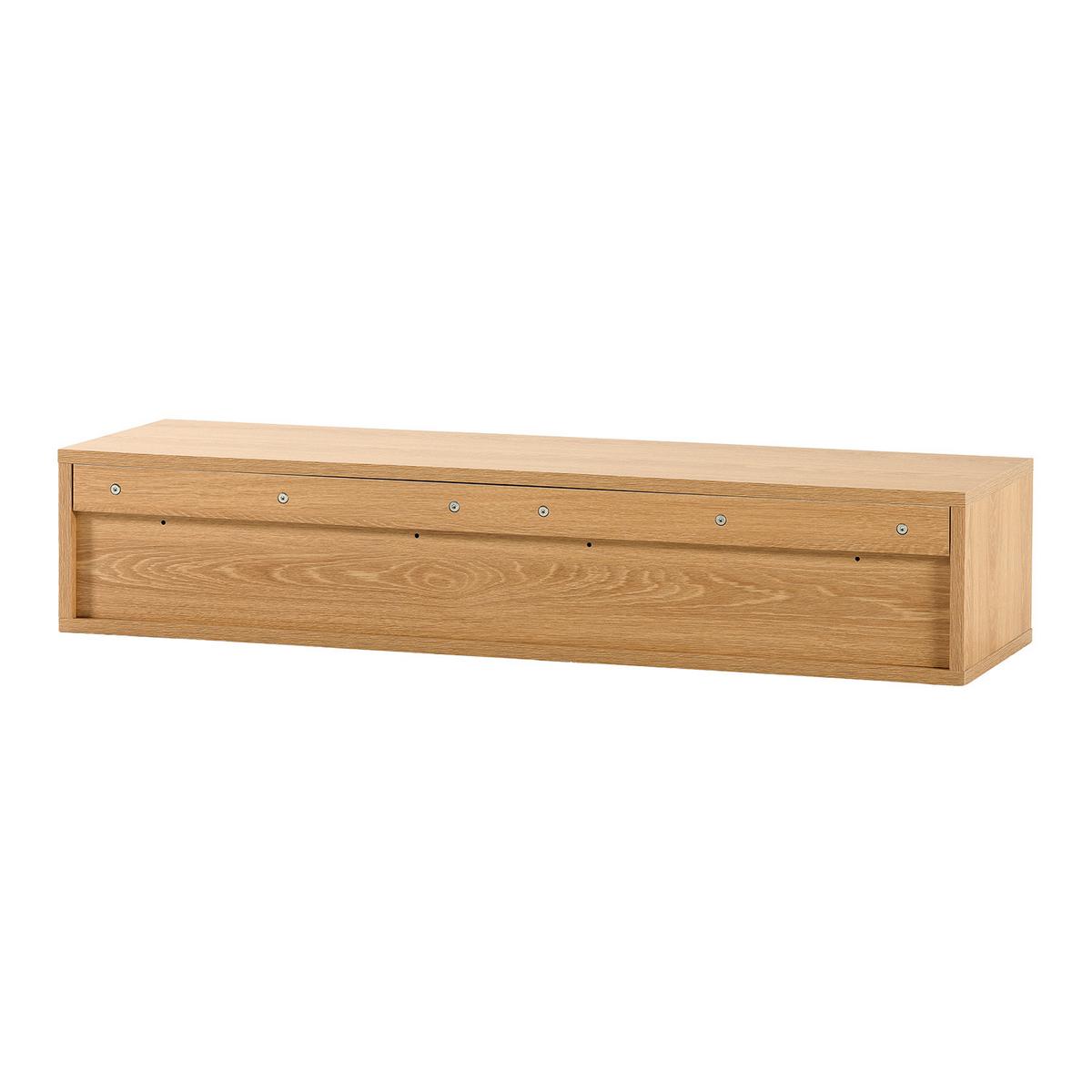 KONSOLENTISCH schwebender Lluvia 2 schubladen Eiche-Optik - Honigeiche, Holzwerkstoff (100/20/30cm) - VS Venta-stock