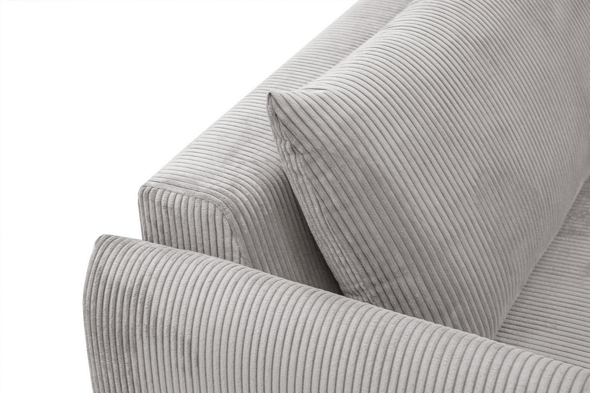 ECKSOFA TAUER 5-Sitzer, weiß - Schwarz/Weiß, Holzwerkstoff/Kunststoff (174/292cm) - Wozimo