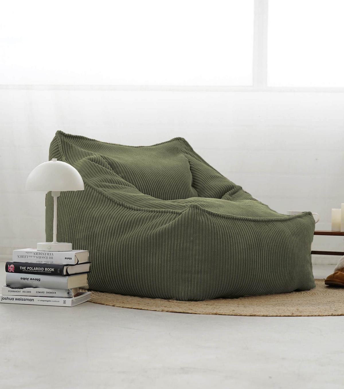 SITZSACK Cord Snug - Grün, Textil (80/60/83cm) - Mokebo