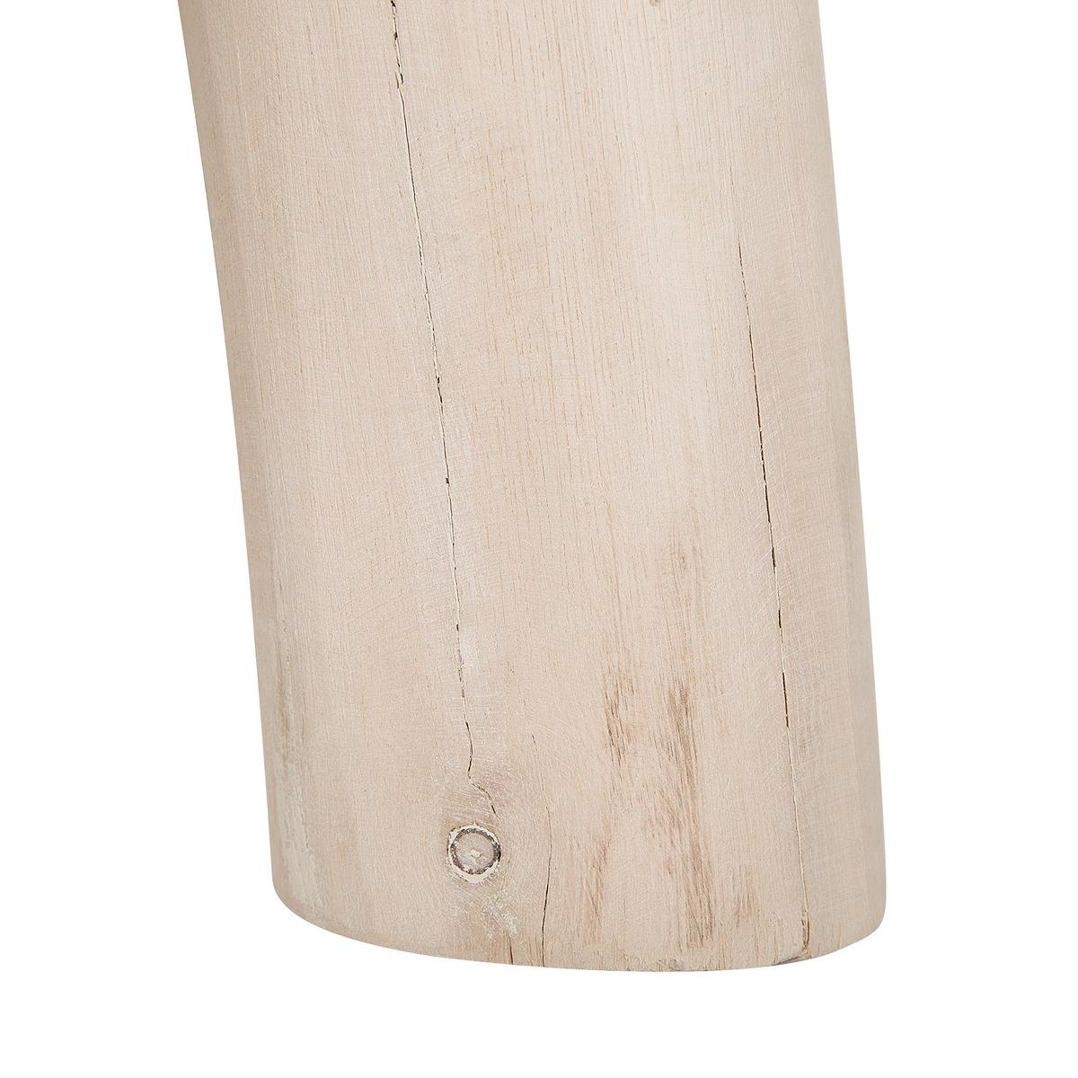 HOCKER Thondi 33/33/44 cm - Beige, Naturmaterialien/Textil (33/44/33cm) - Beliani