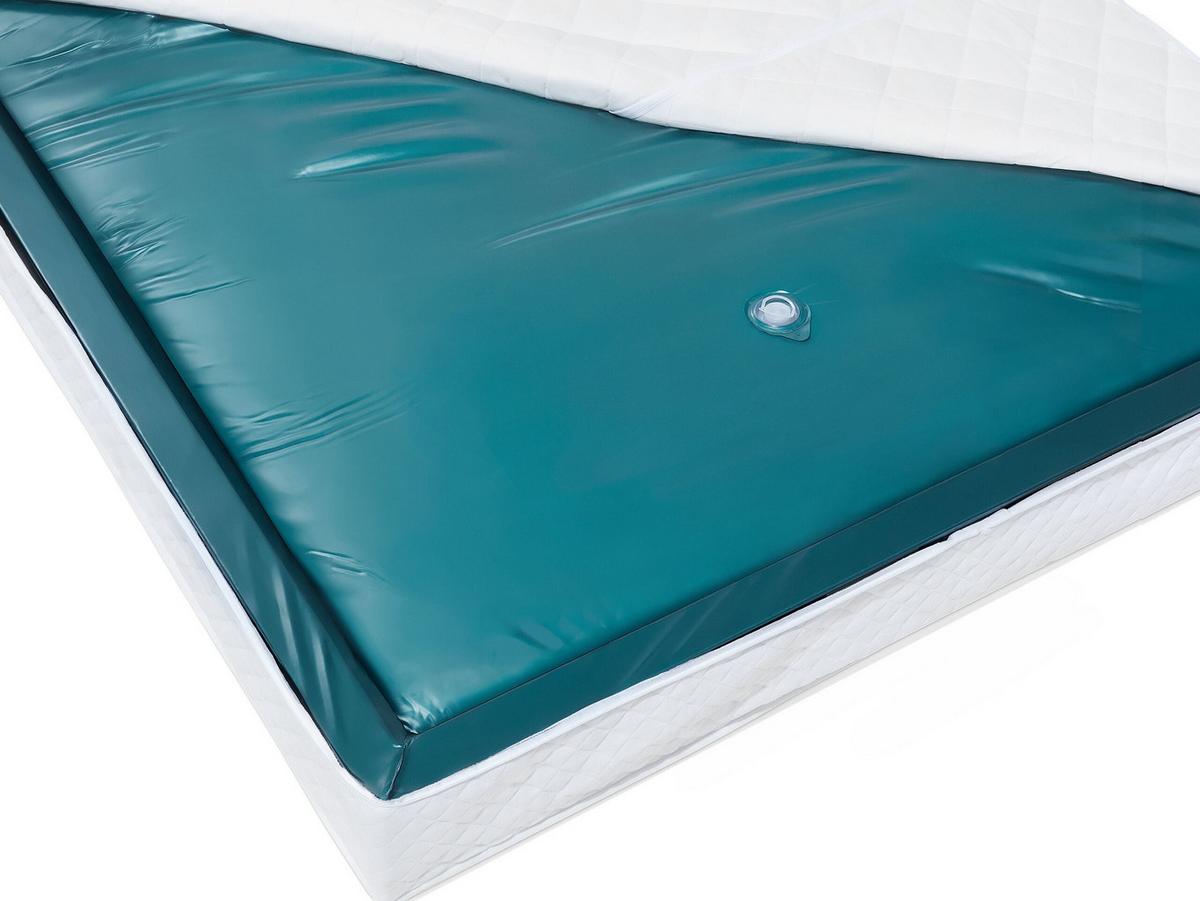 WASSERBETTMATRATZE Unberuhigt 140/200/20 cm Mono - Blau, Textil (200/140/20cm) - Beliani
