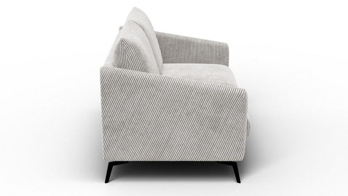 SOFA VILT 2-Sitzer, perlweiß - Schwarz/Weiß, Holzwerkstoff/Textil (142/89/94cm) - Wozimo