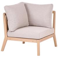 GARTEN-ECKMODUL Akazienholz Hellbraun Rivello - Hellbraun/Beige, Holz (80/84/80cm) - Beliani