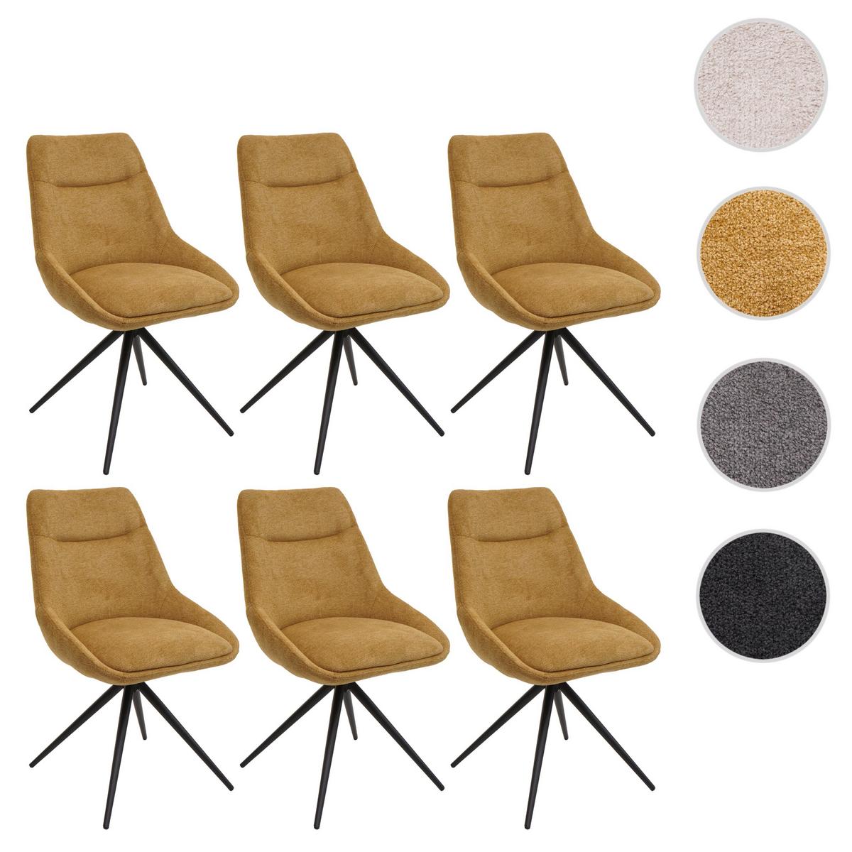 ESSZIMMERSTUHL Gelb 6er-Set - Currygelb/Gelb, Textil (51/86/60cm) - MCW