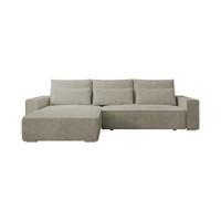 ECKSOFA Alice mit Bettkasten und Schlaffunktion, Cordstoff in L-Form - Beige, Textil (289/184cm)
