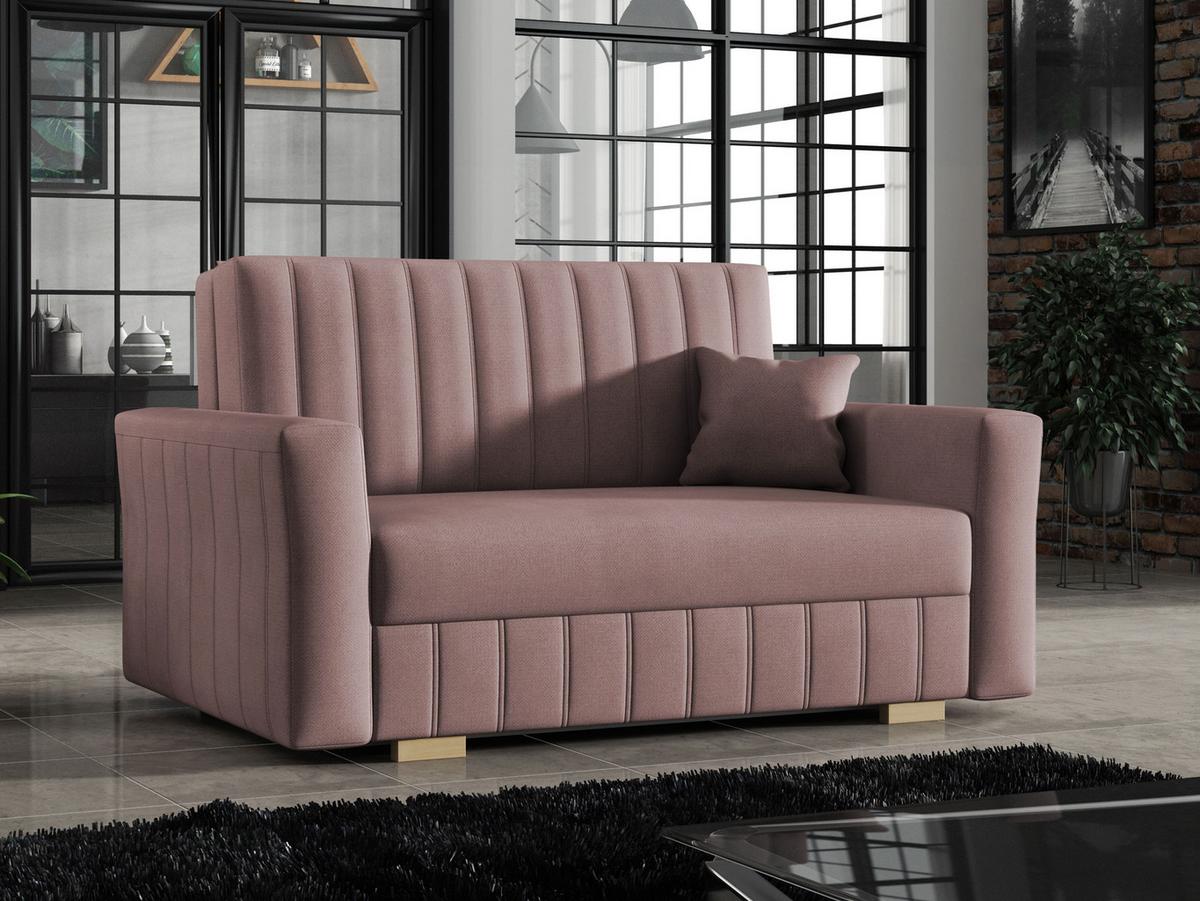 SCHLAFSOFA Viva Glam II - Rosa/Naturfarben, Holz/Kunststoff (145/85/98cm) - MIRJAN24