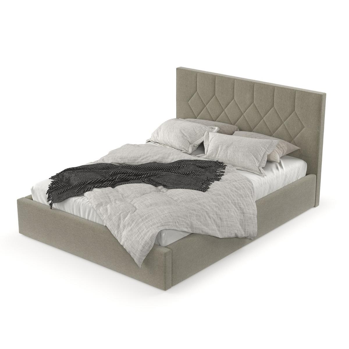 POLSTERBETT Brisa 140/200 cm Olivgrün im Asti Stoff - Schwarz/Naturfarben, Holz/Holzwerkstoff (140/200cm) - AltaBeds