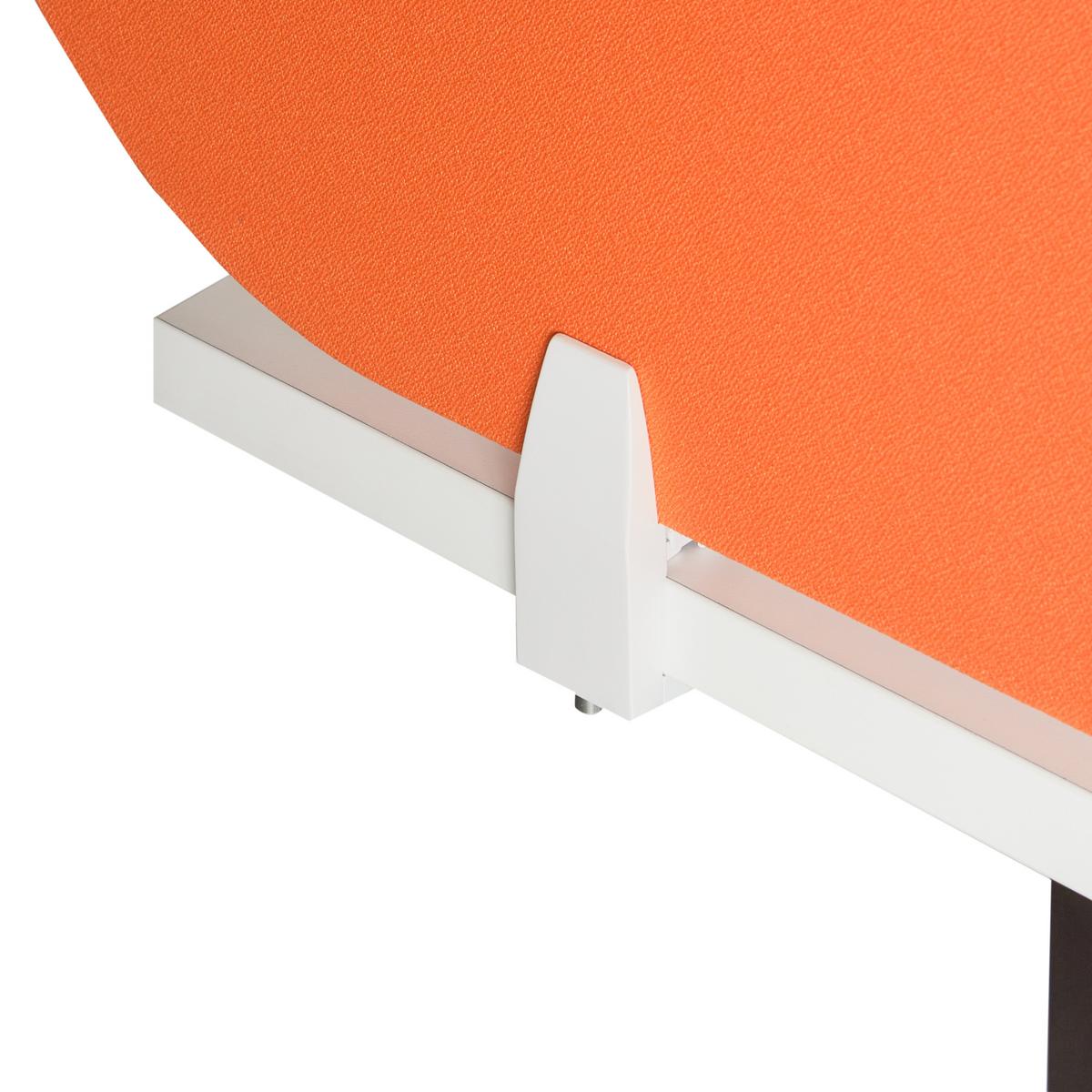 SCHREIBTISCHTRENNWAND 160/40 cm Orange Sparky - Orange, Textil (160/40/1cm) - Beliani