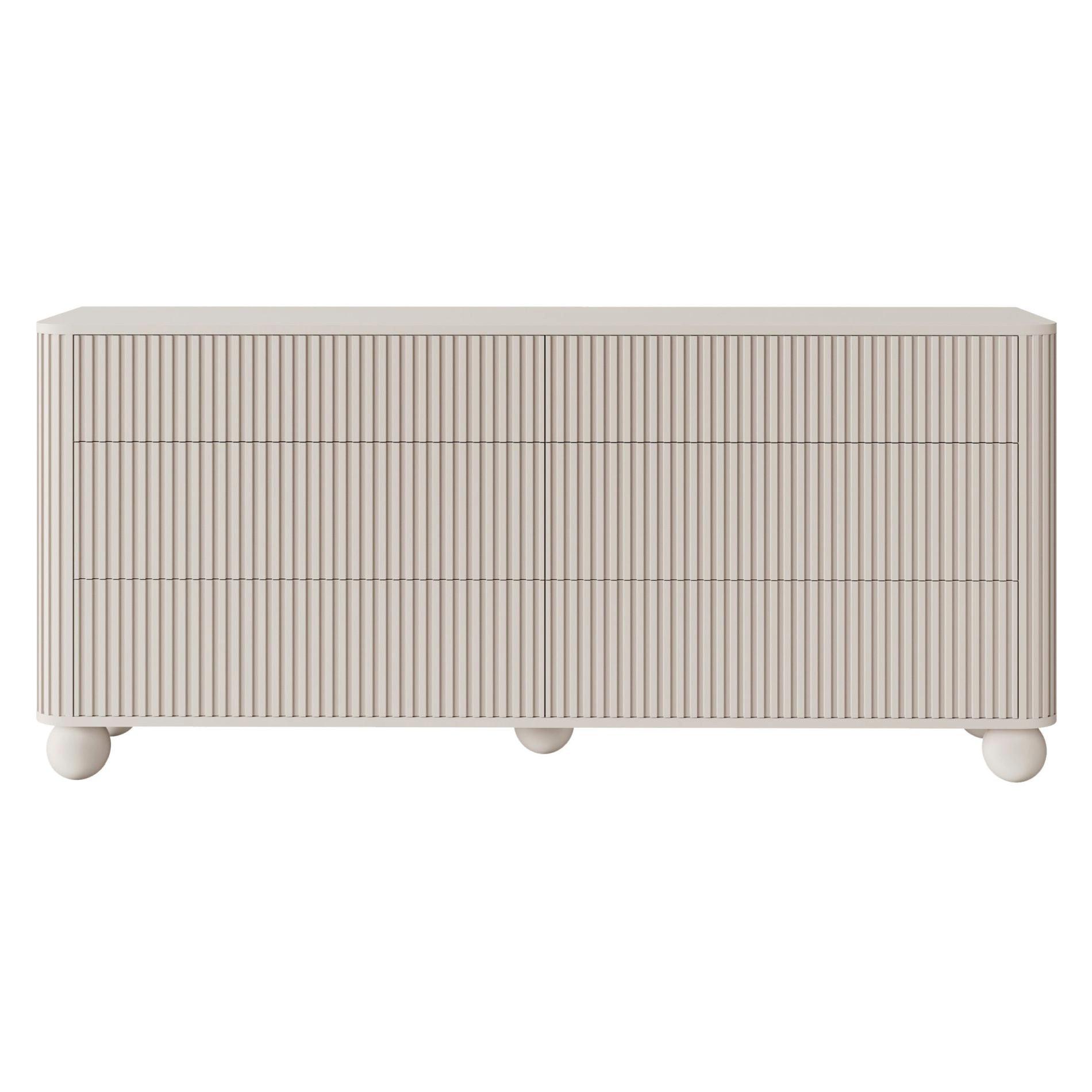 KOMMODE Arvello Greige 168 cm - Taupe, Holz/Holzwerkstoff (168/83.8/38cm) - Selsey