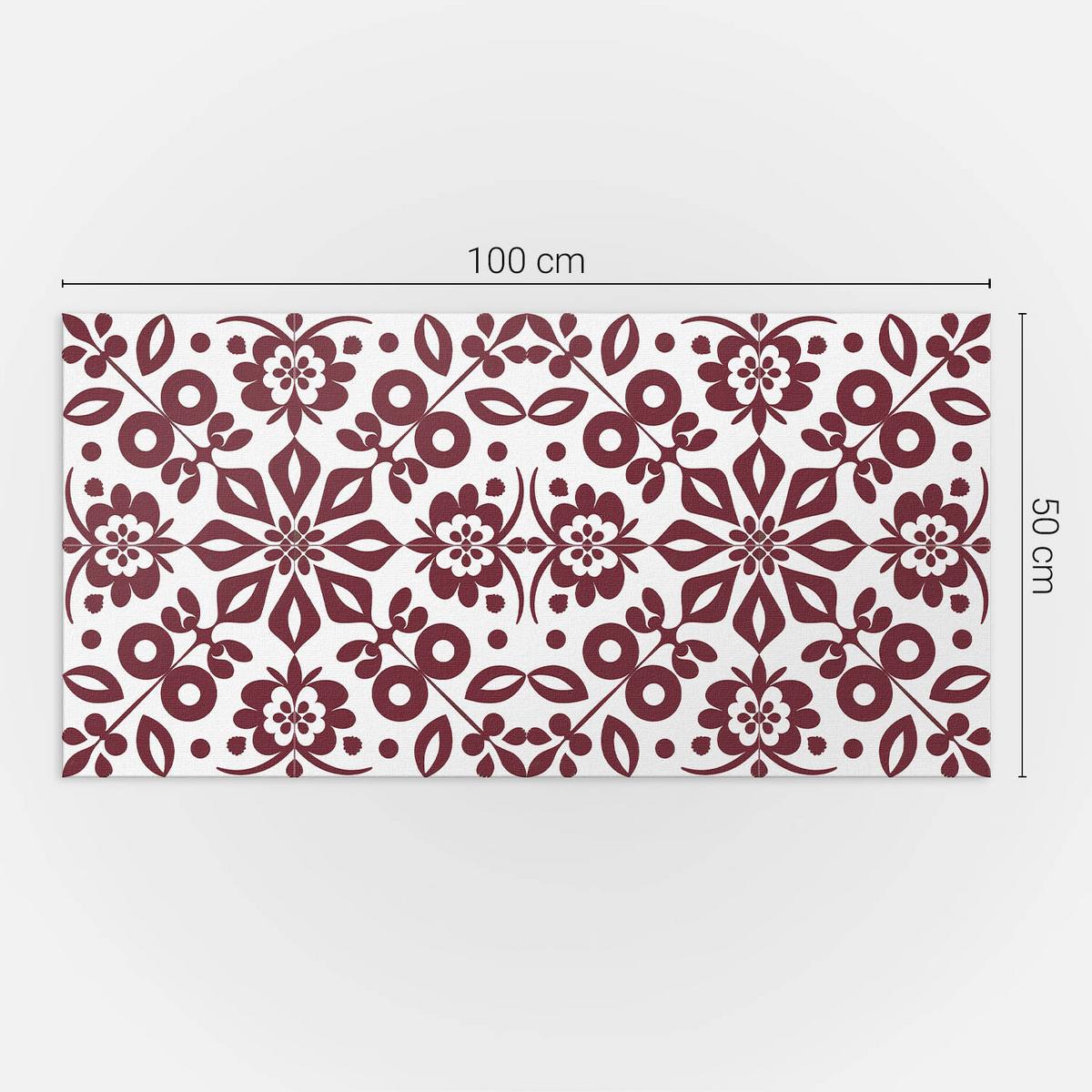 WANDPANEEL 100x50 cm selbstklebend Rosaria - Bordeaux, Kunststoff (50/1.6/100cm) - Wallfluent