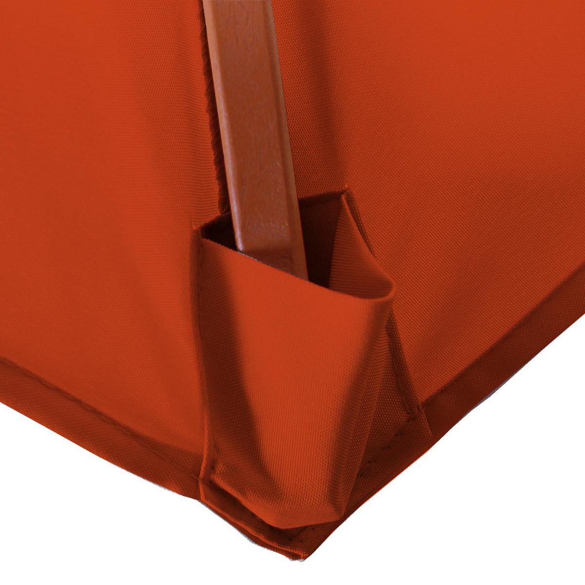 SONNENSCHIRM Orange - Orange, Holz (350/350cm) - MCW
