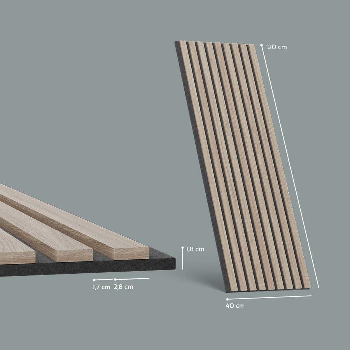 WANDPANEELE Grivola Braun 4 Stück - Braun, Holzwerkstoff (120/40/1.8cm) - Livinity®
