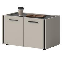 GARDEROBENBANK Kaschmir 75 x 43 cm, Schuhbank mit Soft-Close - Kaschmir/Schwarz, Holzwerkstoff/Kunststoff (75/43/40cm) - Inn.Furn