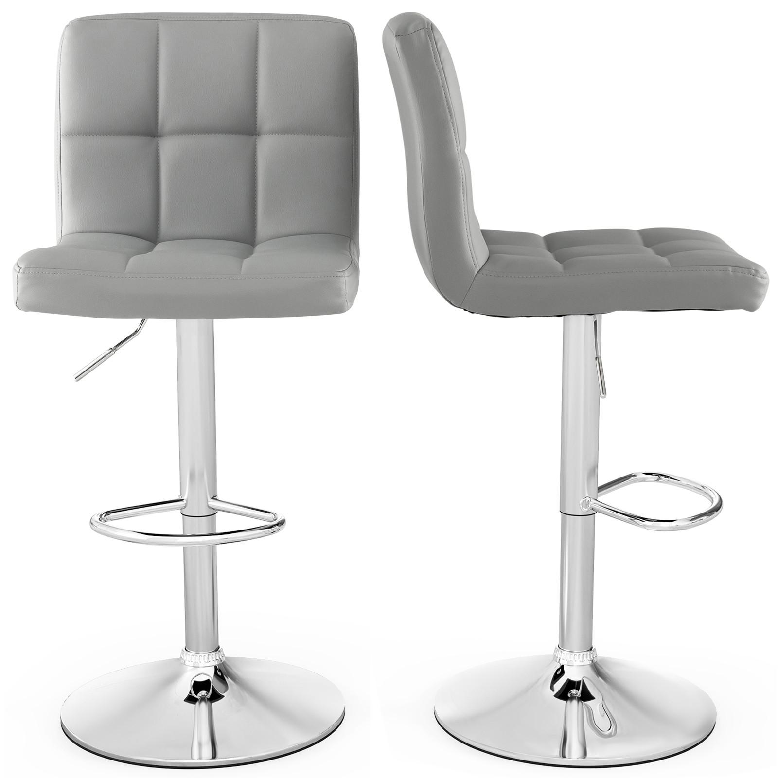 BARHOCKER Grau(2er-Set) - Grau, Metall (43/96.5/42.5cm) - COSTWAY
