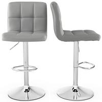 BARHOCKER Grau(2er-Set) - Grau, Metall (43/96.5/42.5cm) - COSTWAY